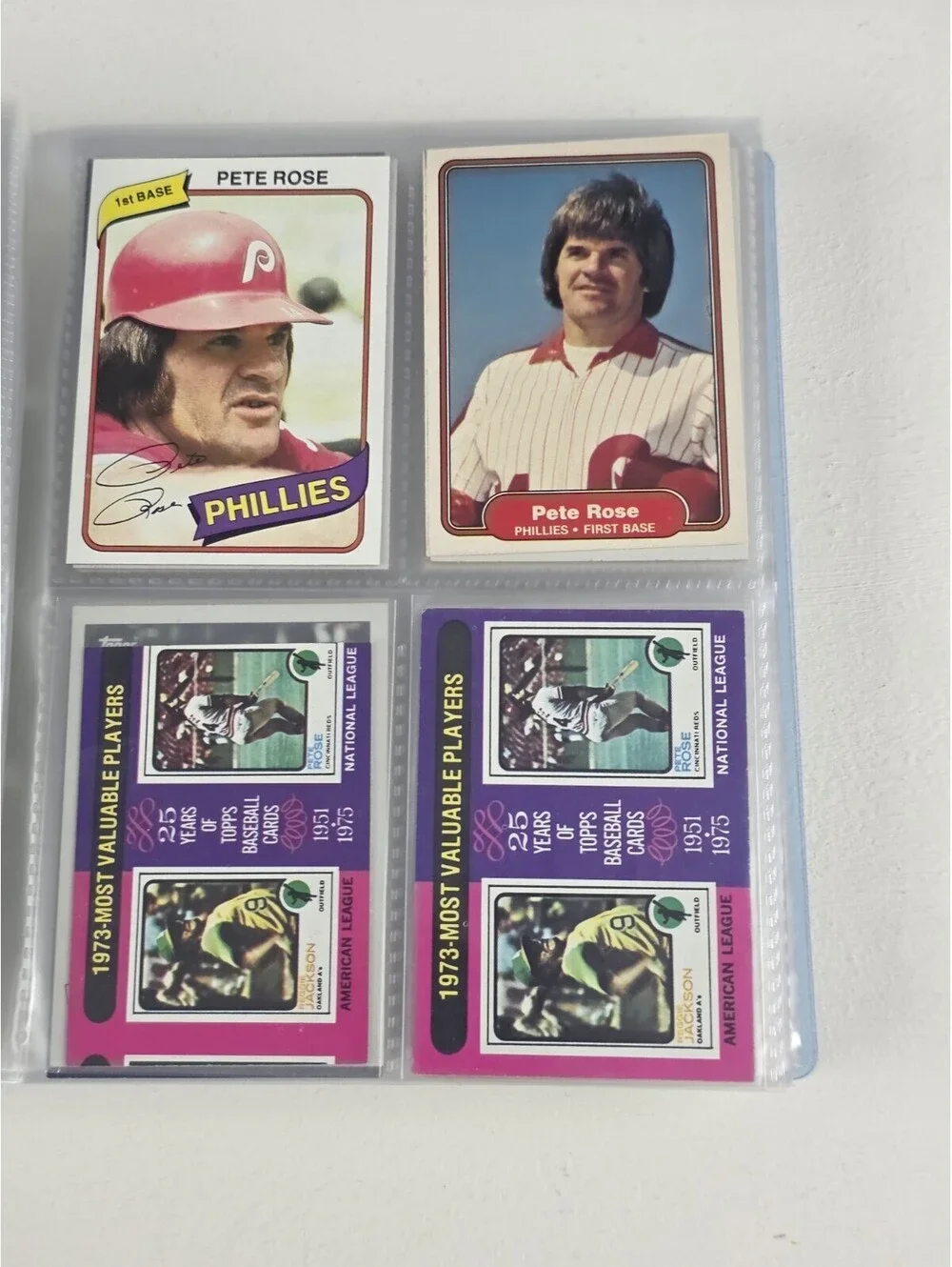Lot of 100 PETE ROSE CARDS ~TOPPS OPEECHEE FLEER DONRUSS NRMT VTG & Team Cards